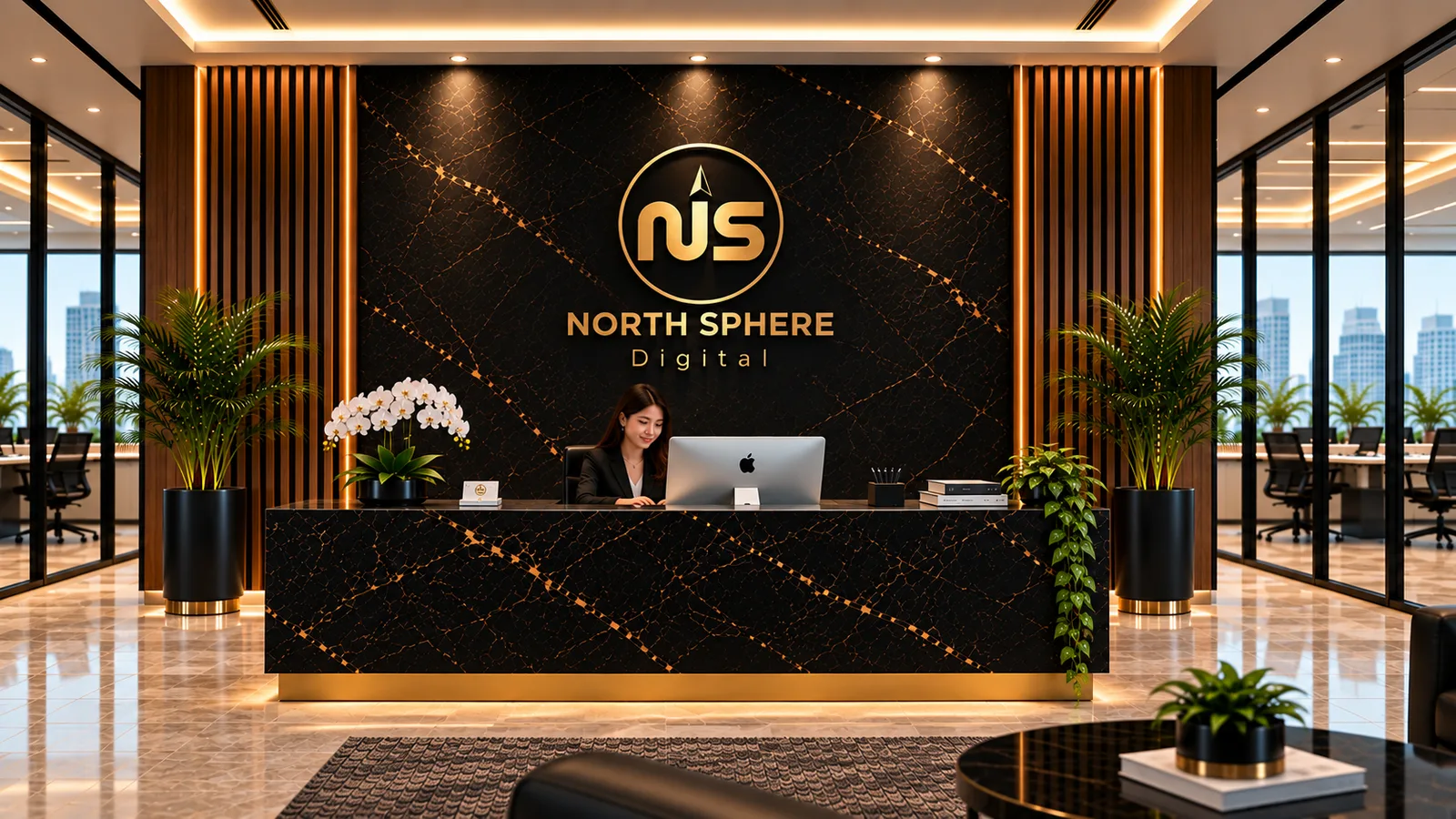 North Sphere Digital studio reception concept